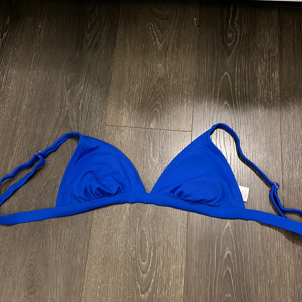 Royal blue triangle swimsuit top